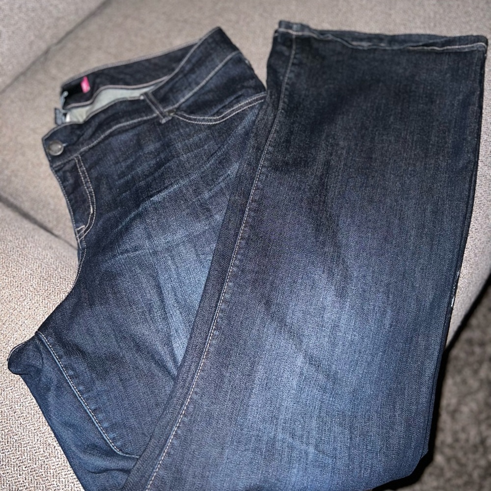 Loved mid rise, dark wash